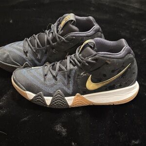 Nike Kyrie Black with Gold Accents Shoes